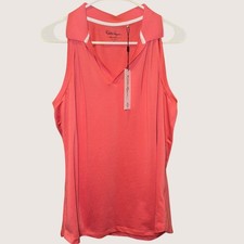 NWT Walter Hagen P11 Sleeveless Johnny Polo Shirt Pink Rouge XXL  UPF 50+