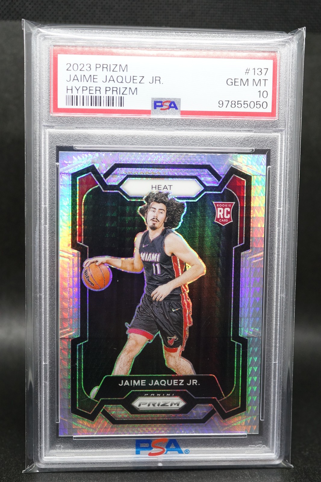 2023 Panini Prizm Jaime Jaquez Jr. Hyper #137 Rookie RC PSA 10 INVEST Heat