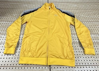 KAPPA Track Jacket Full Zip Size 2XL yellow sleeve logo sport style