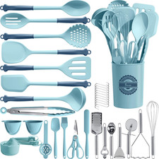 43Pcs Large Kitchen Utensils Set - Silicone Cooking Utensils Set, Dishwasher Saf