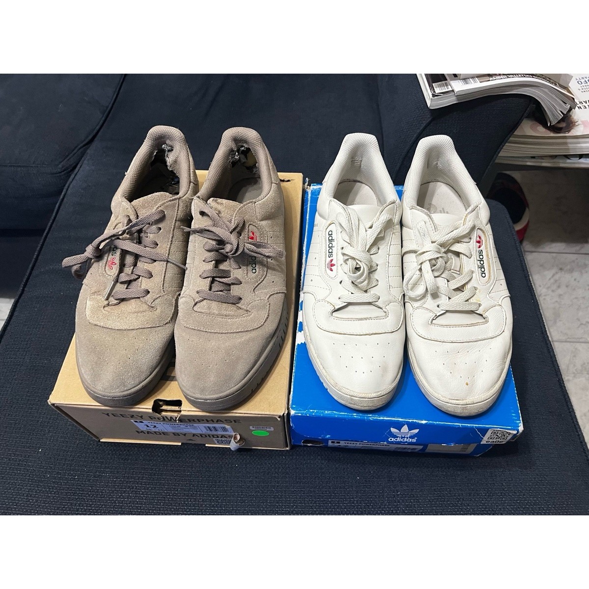 adidas yeezy powerphase calabasas simple brown core white