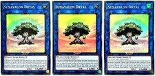 3 x GFTP-EN018 Sunavalon Dryas - Ultra Rare 1st Edition Near Mint YuGiOh Cards