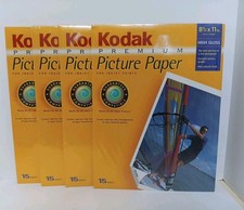 Kodak Premium Picture Paper INK JET High Gloss 8.5 x 11" Sealed 4 Sets