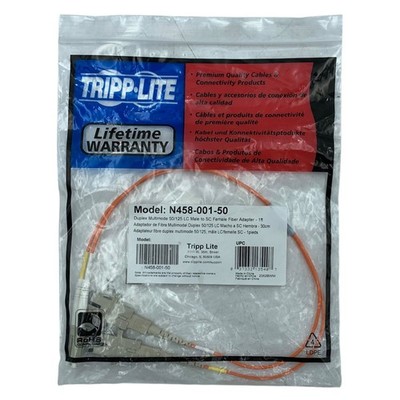 0.3M DUPLEX MULTIMODE FIBER OPTIC 50/125 ADAPTER LC/SC - TRIPP LITE N458-001-50