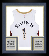 Framed Zion Williamson New Orleans Pelicans Signed Nike White Swingman Jersey