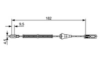 Bosch Bremsseil Seilzug Feststellbremse 1 987 482 449 FüR Opel Astra Zafira GTC