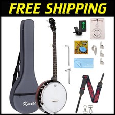 Professional 5 String Resonator Banjo Kit - Bag, Tuner, and Accessories Included