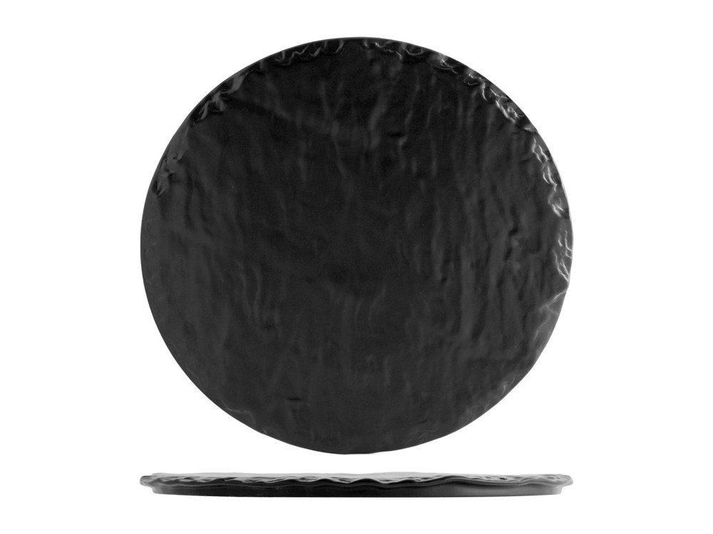 H&H Round Black Porcelain Plate 26 Cm