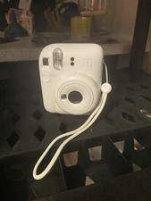 Fujifilm Instax Mini 12 Instant Film Camera White Built-in Flash Selfie Mirror