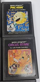 Atari 2600 Lot Of 18 Games Asteroids Pac-man Breakout Space Invaders Tested