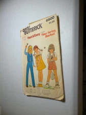 Butterick Sewing Pattern 6500 Children's Vest, Skirt, Pants & Shorts size 5-6X