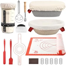 Sourdough Bread Baking Supplies, Banneton Bread Proofing Basket, 10 In