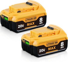 20V MAX 8Ah Lithium Ion Battery 2-Pack,compatible with Dewalt 20v cordless tools