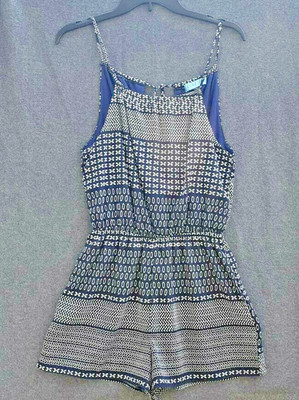 Aina Be Black & Ivory Spaghetti Strap Romper Size Small 