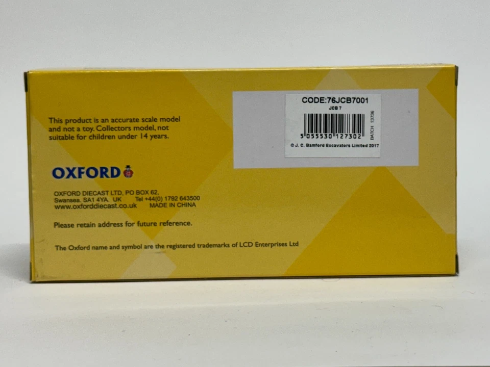 Oxford Diecast 00 Gauge 1:76 76JCB7001 JCB 7 Digger / Tracked Excavator - Image 2 of 4