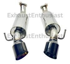 Nissan 370Z 2009 - 2021 Stainless Resonated Axle Back Exhaust Muffler BLACK Tips
