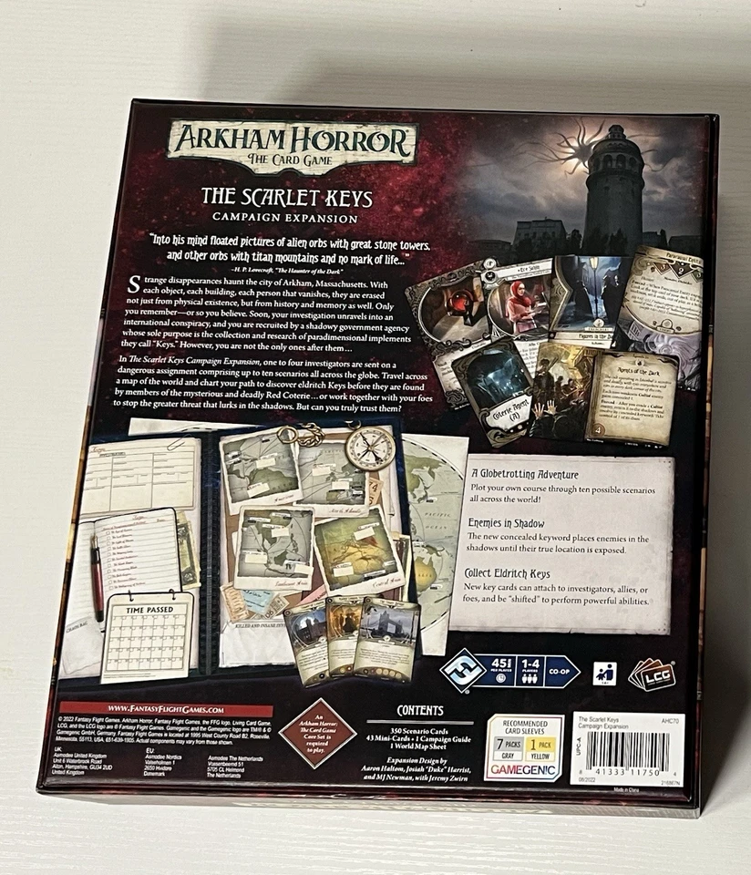 ARKHAM HORROR LCG Card Game The Scarlet Keys CAMPAIGN Expansion FFG - Image 2 of 3