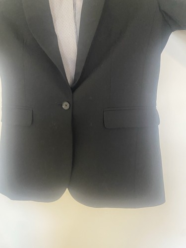 Women's Banana Republic Stretch Wool Blazer- Black Lined-Size 6-Very Nice - Picture 9 of 14