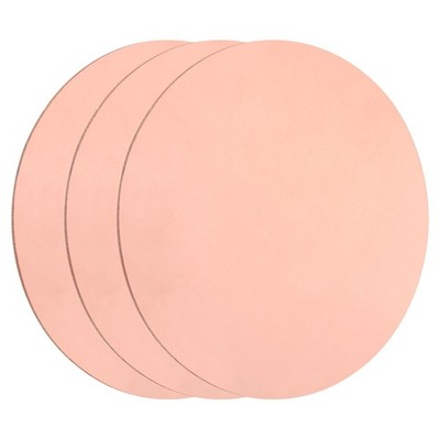 3Pcs Copper Round Plate, 0.03''(0.8mm) Thick 2''(50mm) Dia T2 Pure Copper Sheet