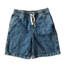 Cat Jack jean denim shorts blue relaxed youth 8 boys pullon pockets drawstring