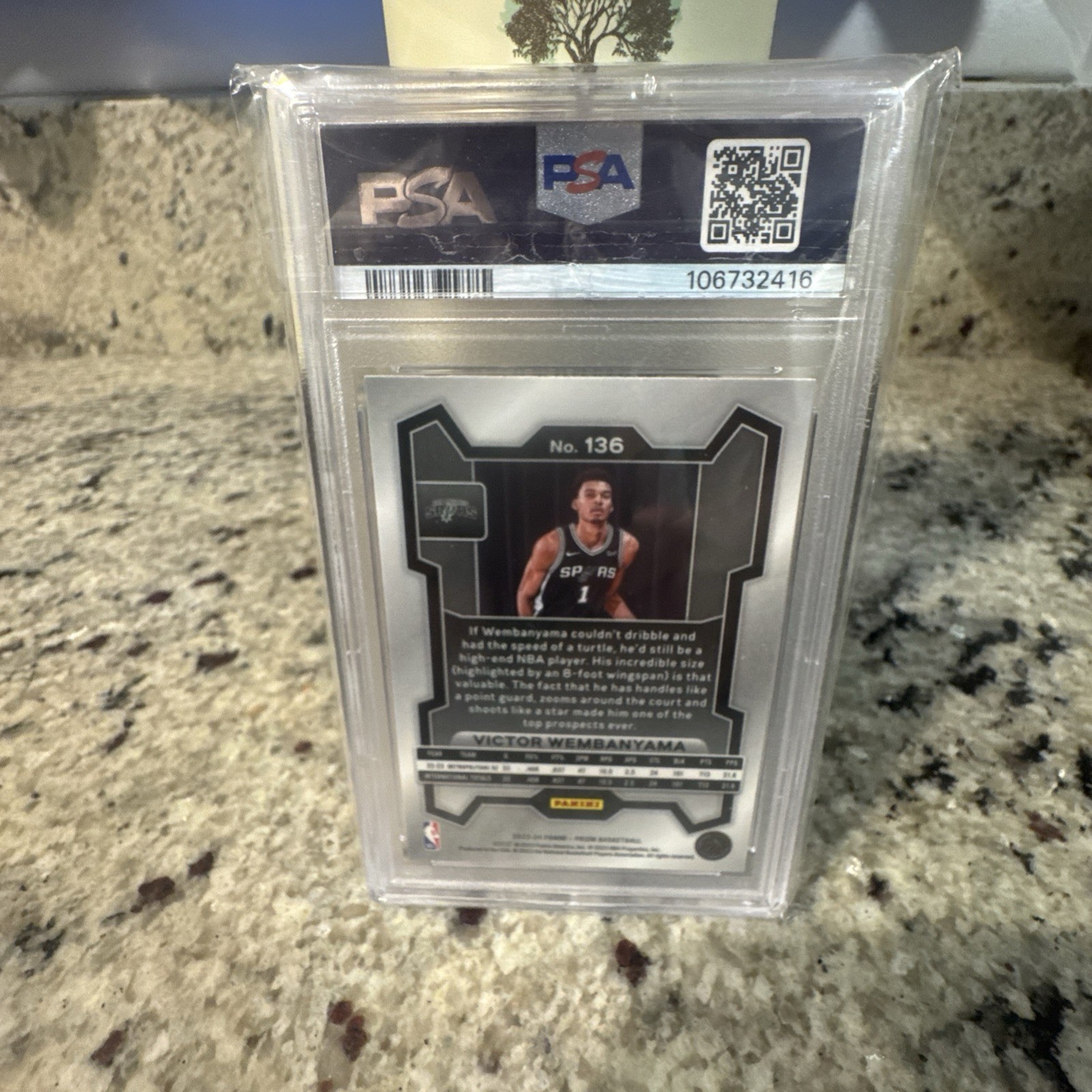 2023-24 Panini Prizm - Victor Wembanyama #136 (RC) Psa 10 view 4