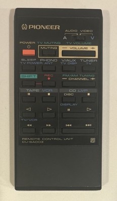 PIONEER CU-SA003 Audio System Remote Control For SA-1280, SA-1480