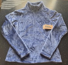 Eddie Bauer Women  s Small Blue 1/4 Zip Fleece Pullover New