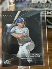 Wyatt Langford 2026 Topps Chrome Black #108 – Texas Rangers – Sharp Car