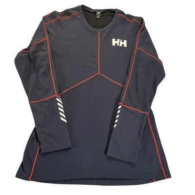 Helly Hansen LIFA Active Crew Base Layer Shirt Women's XL Navy Blue Reflective