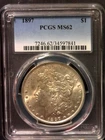 1897-p $1 Morgan Silver Dollar PCGS MS 62 nice coin