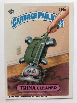 Garbage Pail Kids Topps 1986 Sticker Original Serie 6 Trina Cleaner 236a