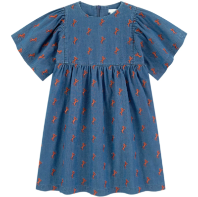 chloe kids logo embroidered dress Chloe Dress Embroidered Daisy – Noralee