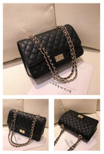 Borsa da Donna Borsetta Tracolla Grande con catene elegante Trapuntata eco pelle