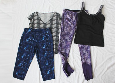 Damen Sport Set  2 Trainingshosen 2 Oberteile Gr 38 CRANE NIKE CRIVIT TCM