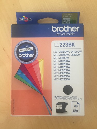 Genuine Brother Ink - LC223BK BLACK / MFC-J680DW J880DW (INC VAT) BOXED 2027 - Picture 1 of 2