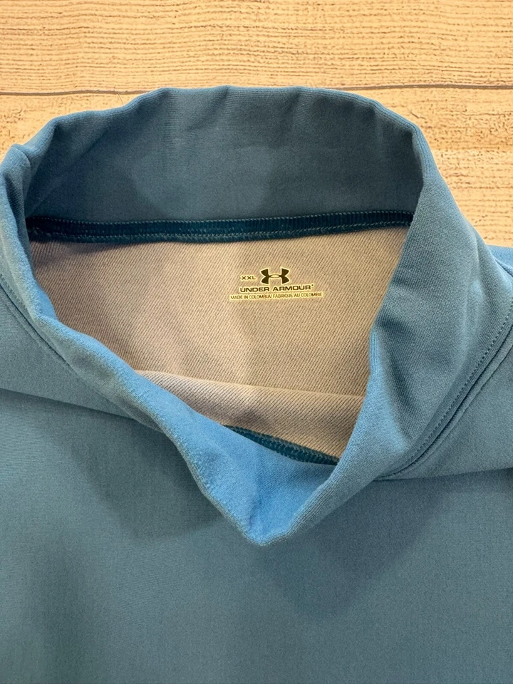 Capa base Under Armour cuello alto falso para hombre XXL compresión azul Foto 2 de 4