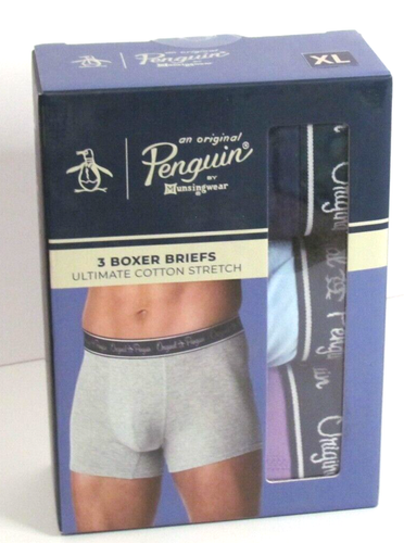Penguin Munsingwear 3 Pack XL (40-42) Boxer Briefs Ultimate Cotton Stretch NWT
