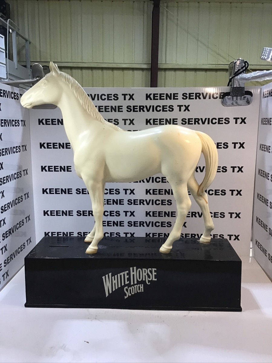 Vintage WHITEHORSE Scotch Plastic Horse Advertising Display | eBay