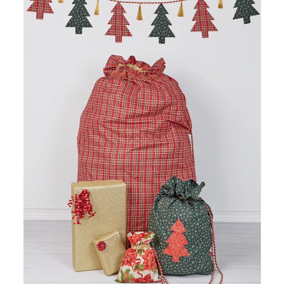 SIMPLICITY 9428 CHRISTMAS ACCESSORIES Sewing Pattern STOCKING TREE SKIRT BAGS - Image 4 of 4