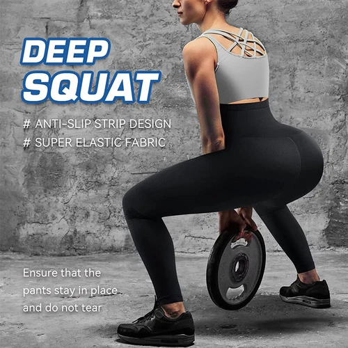 Damen Thermo Sauna Leggings Bauchweg Schwitzhose Abnehmen Laufhosen Sporthosen - Bild 4 von 35