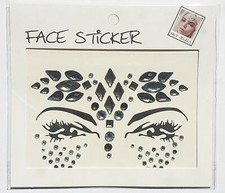 CraftbuddyUS SelfAdh Face Sticker Gems Glitter/Jewel TempTattoo- Smokey Sparkle