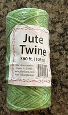 Allary Corp Jute Twine GREEN 360 Feet Holiday Christmas Wrapping Craft String