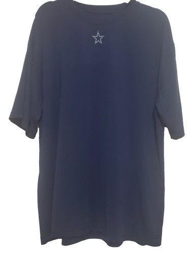 Dallas Cowboys Men's Shirt Large Navy Blue Center Star Lightweight Stretch - Picture 5 of 5