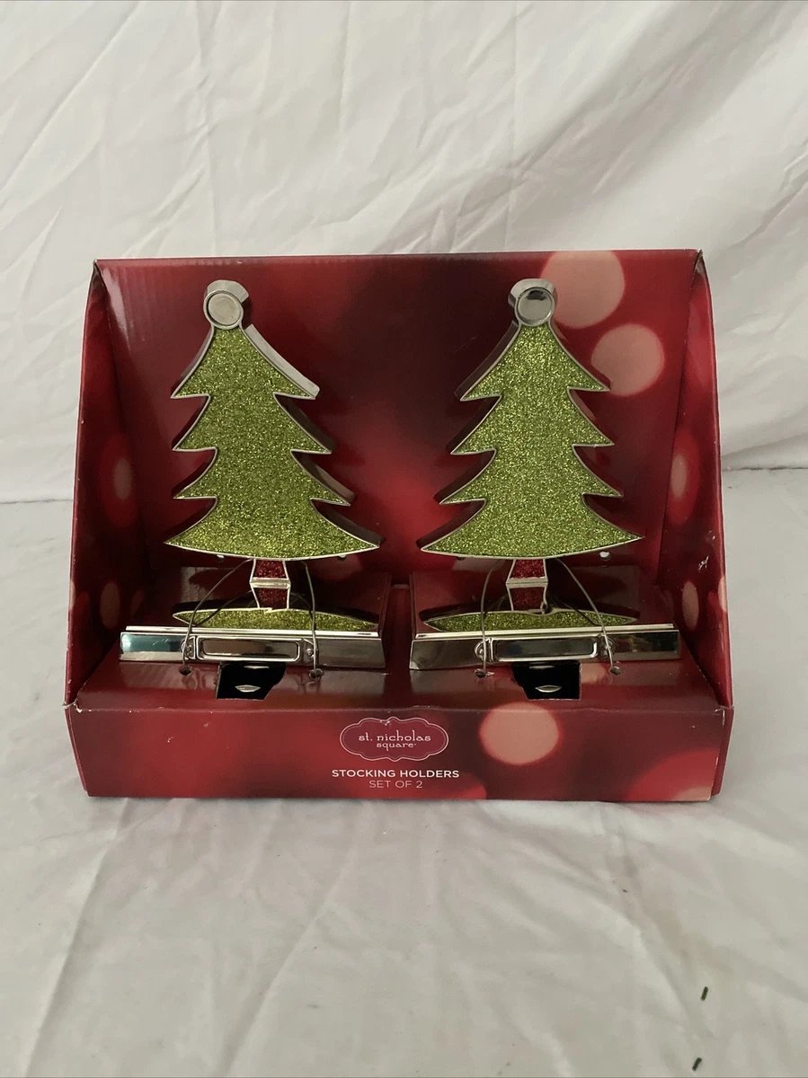 St. Nicholas Square Set Of 2 Christmas Trees Stocking Holder KOHLS