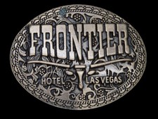 SL03116 VINTAGE 1970s  FRONTIER HOTEL LAS VEGAS  GAMBLING BELT BUCKLE