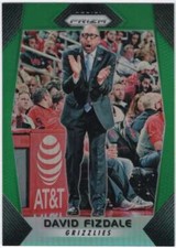 2017-18 Panini Prizm Basketball Green Prizm #210 David Fizdale Grizzlies 