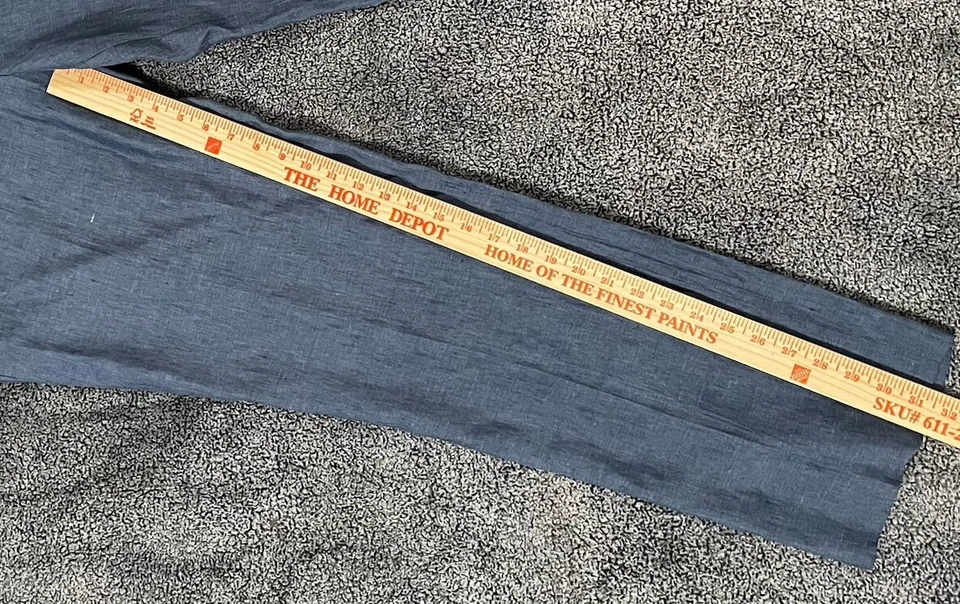 Enzo Tovare Men's 100% Linen Sartorial Blue Suit Pants 36x32 - Image 4 of 4