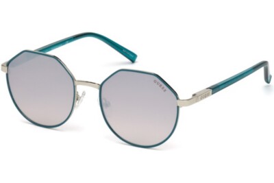 Guess GU3034 89F Turquoise Metal Geometric Sunglasses Frame