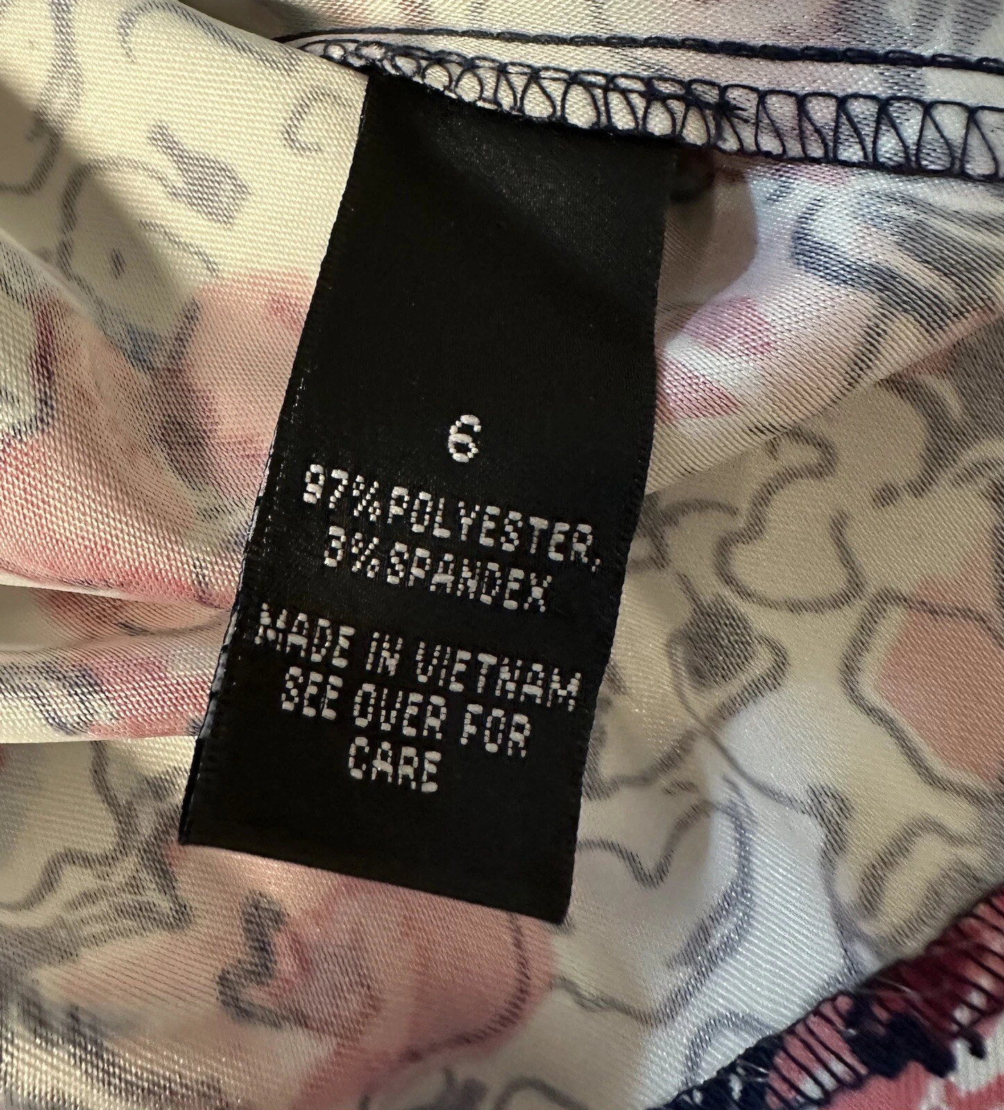 Abito tubino donna Alyx blu rosso e bianco stampa astratta floreale Taglia 6