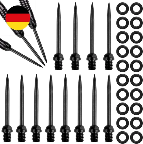 Steeldart Spitzen, 12 STK Dartspitzen Steel Stahlspitzen mit Gewinde, Metallspit